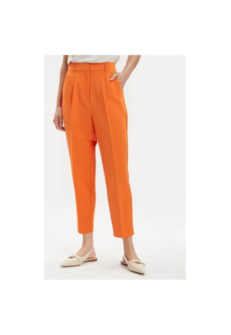 Pantaloni dama -  303566029 - Bumbac/Poliester - Portocaliu - Portocaliu