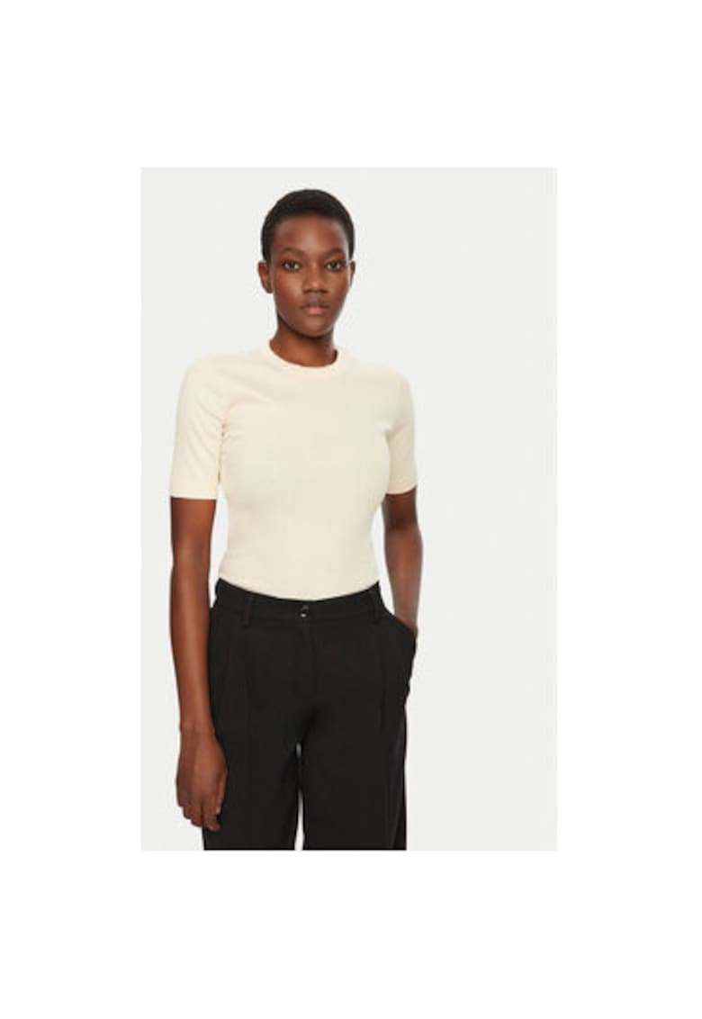 Tricou dama -  305031471 - Bumbac organic - Bej - Bej