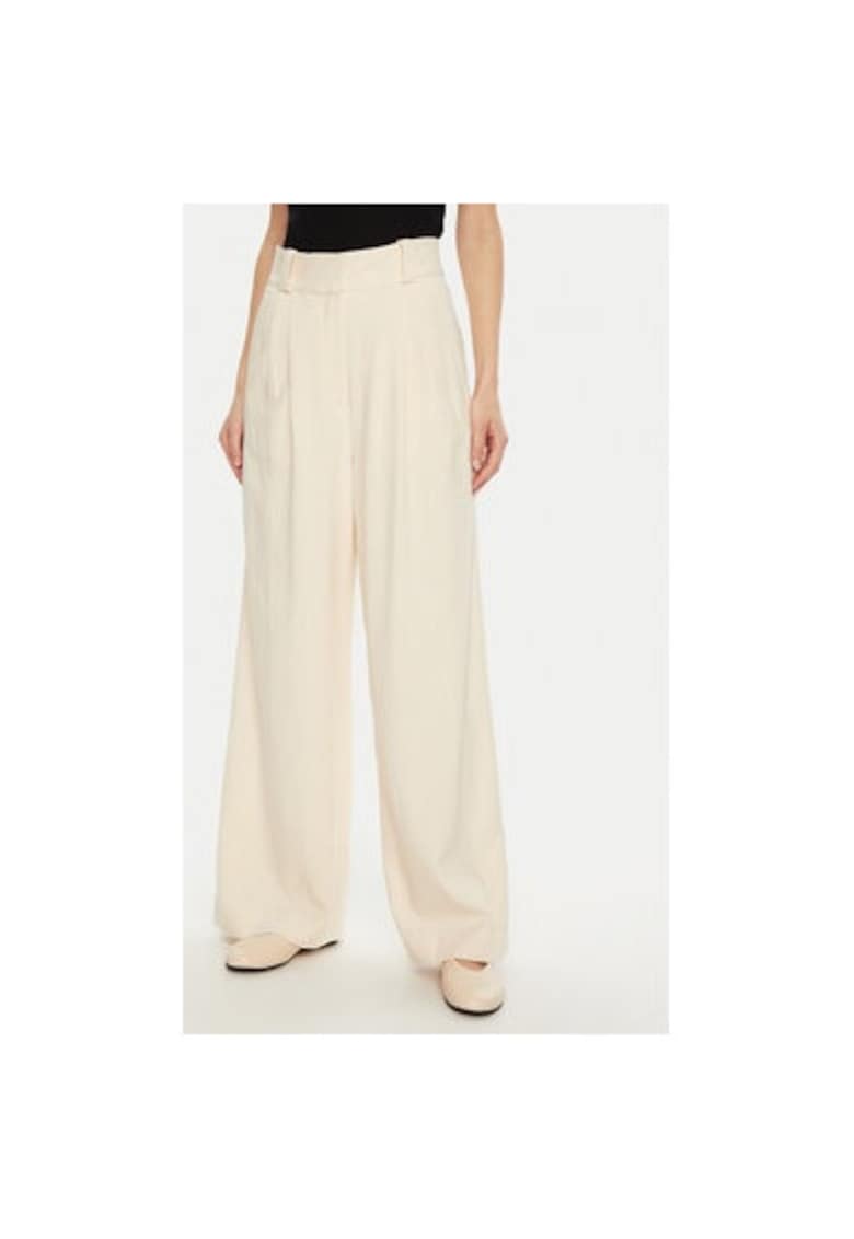 Pantaloni dama -  303891169 - Viscoza - Bej - Bej