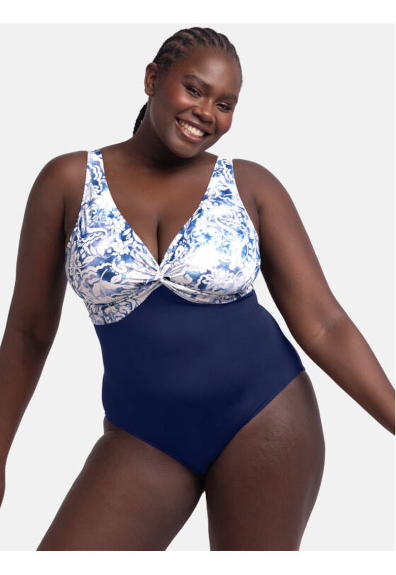 Costum de baie dama -  305229861 - Poliester/Elastan - Albastru - Albastru