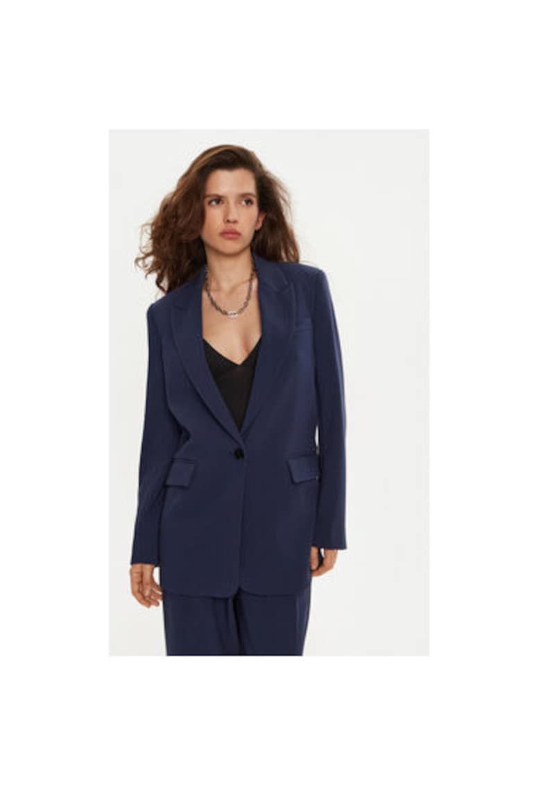 Sacou dama -  304453601 - Poliester reciclat/Viscoza - Albastru - Albastru