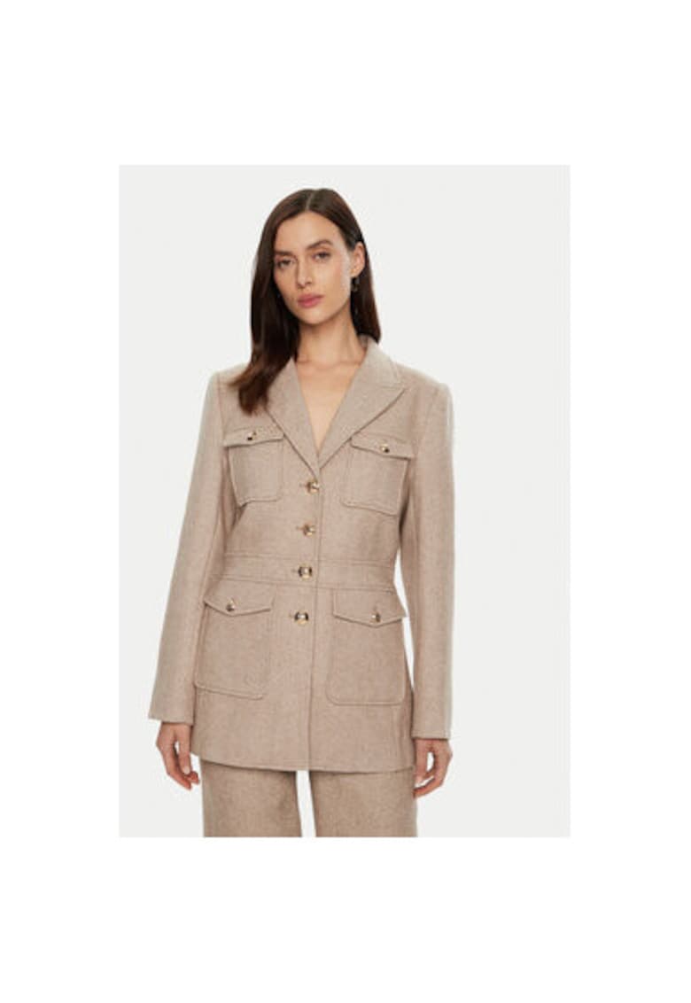 Sacou dama -  304453762 - Poliester/Lana - Bej - Bej