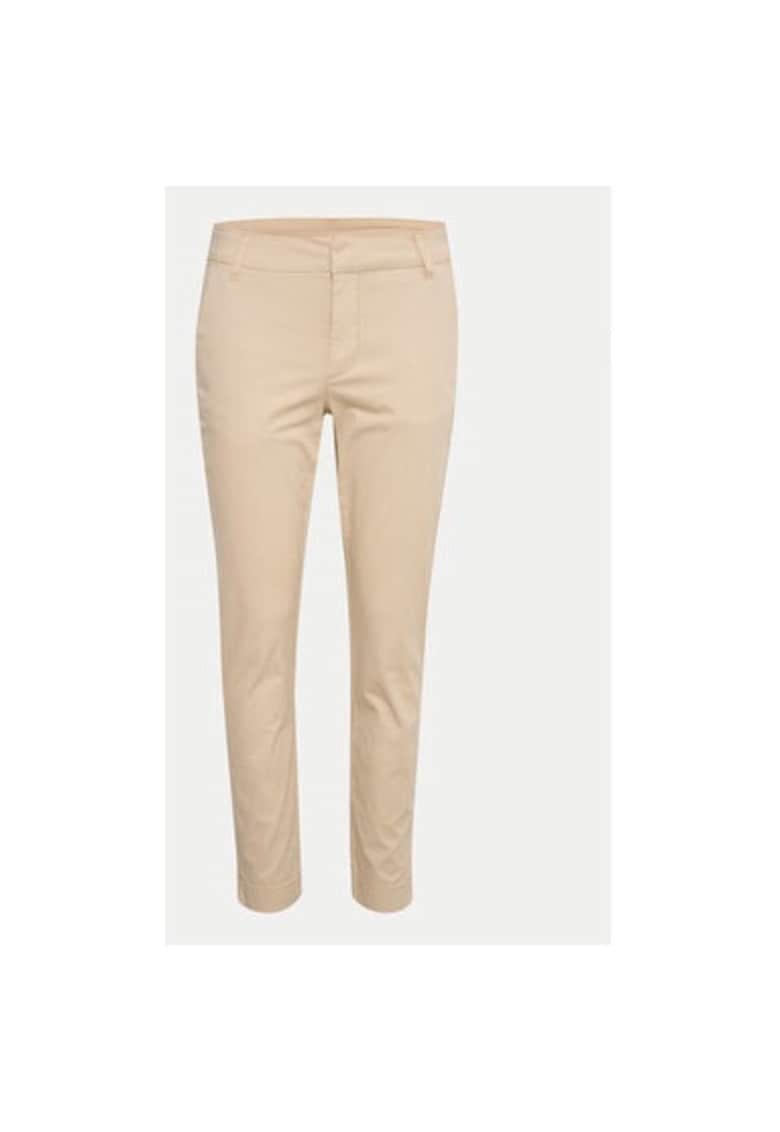 Pantaloni dama -  304374555 - Bumbac - Bej - Bej