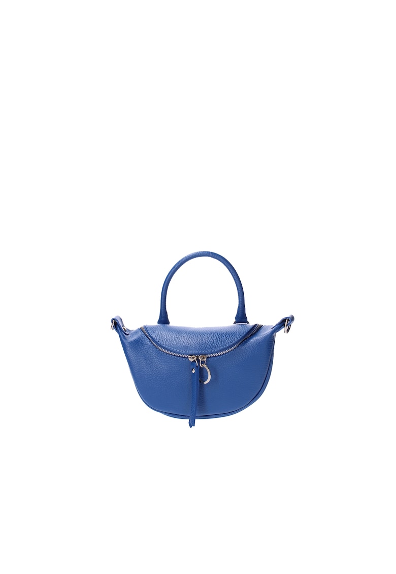 Geanta crossbody de piele - Albastru royal