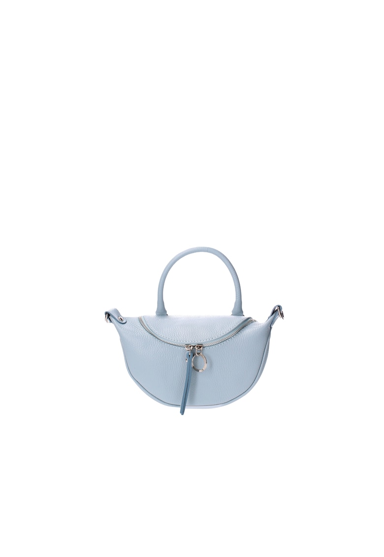 Geanta crossbody de piele - Albastru pastel