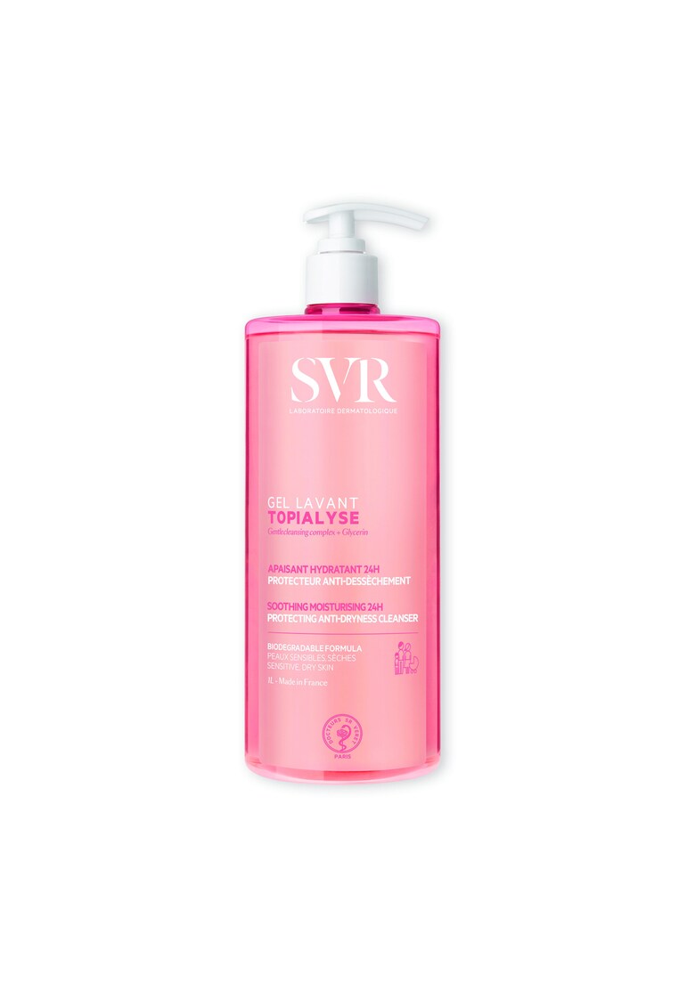 Gel de dus  Topialyse - pentru piele sensibila si uscata - 1000 ml