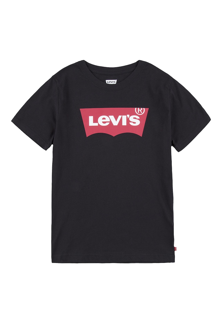 Tricou cu imprimeu logo - Rosu/Negru