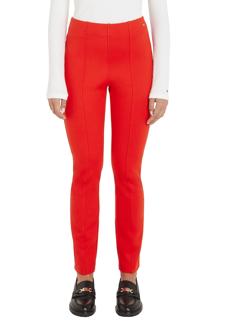 Pantaloni slim fit crop Elevated - Rosu vermillion