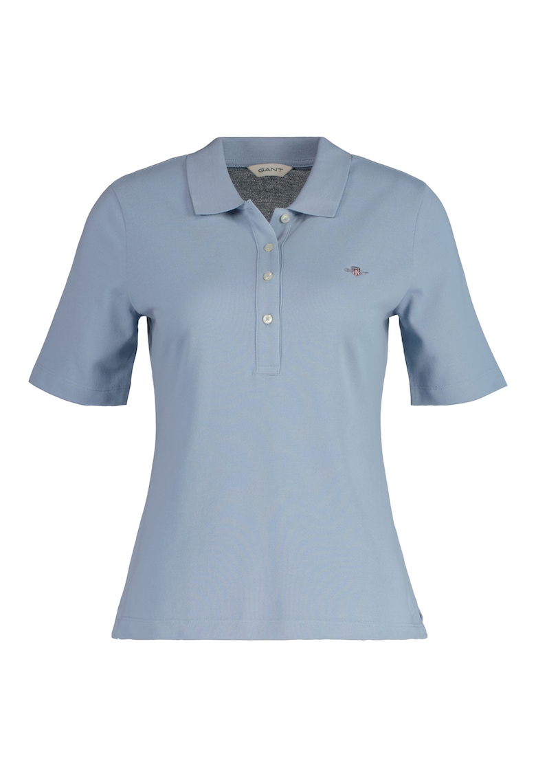 Tricou polo din bumbac - Albastru deschis