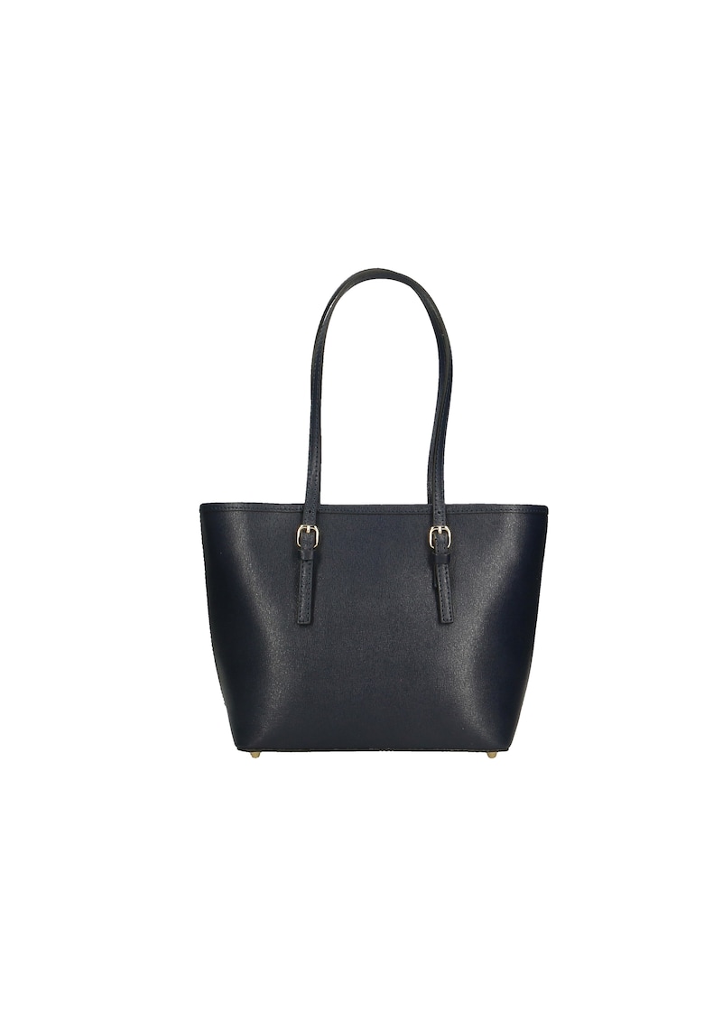 Geanta tote din piele saffiano - Albastru inchis