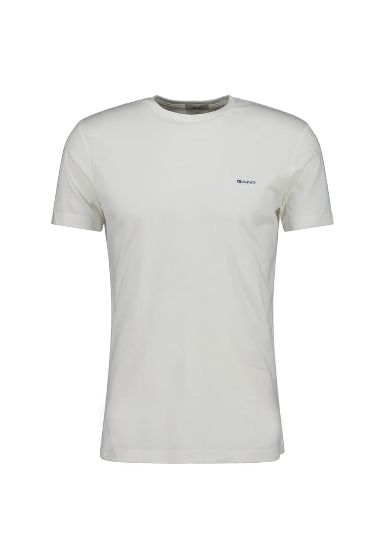 Tricou slim fit din bumbac 20871 - Alb optic