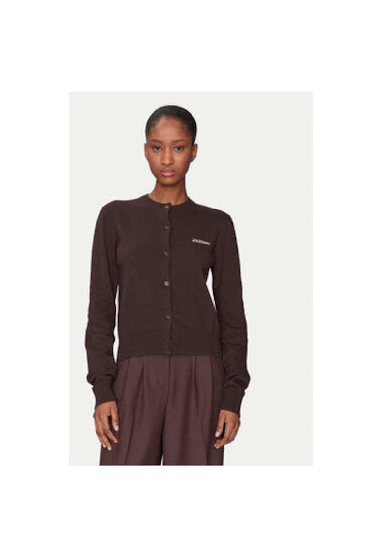 Cardigan dama -  305214379 - Bumbac/Lana - Maro - Maro