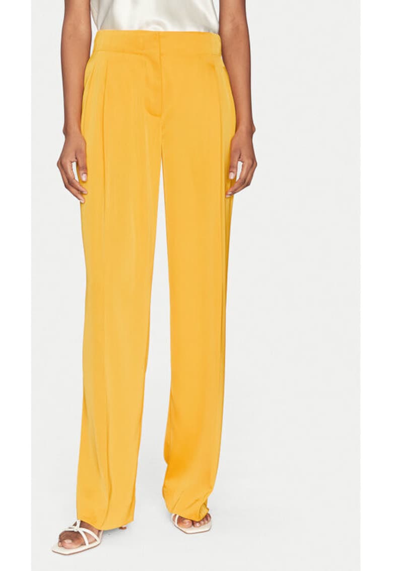 Pantaloni dama -  305138927 - Poliester - Galben - Galben