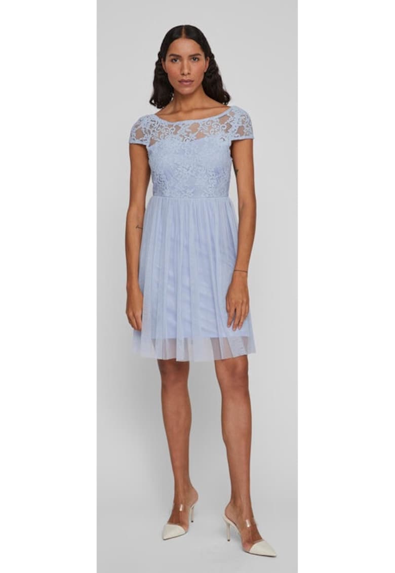 Rochie -  5021 - Bumbac - Albastru celest