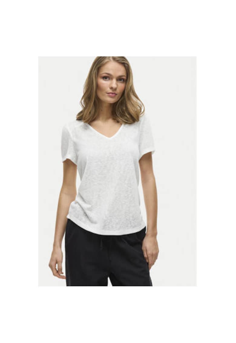Tricou dama -  304902970 - Poliester reciclat/Viscoza - Alb - Alb