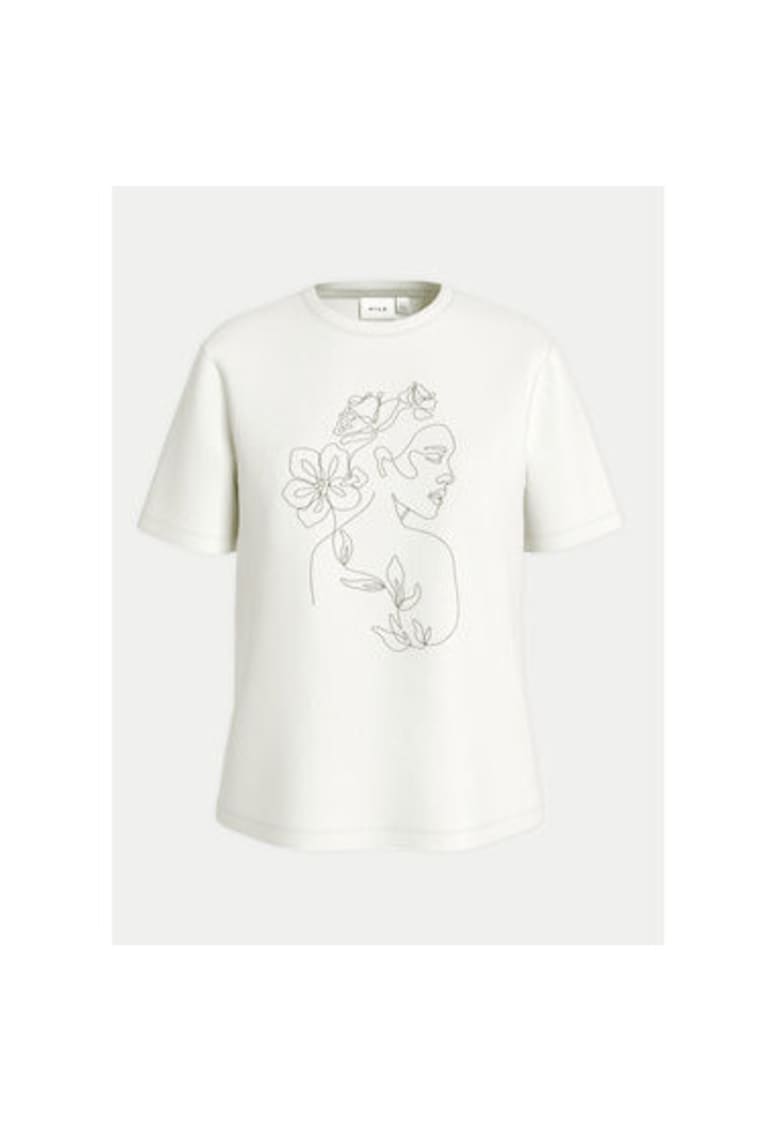 Tricou dama -  304932120 - Bumbac organic - Alb - Alb