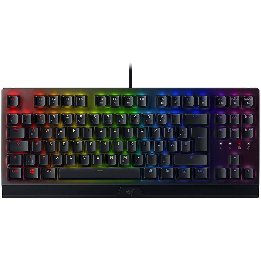 Tastatura Gaming cu Fir Blackwidow V3 Tenkeyless Layout DE Iluminare RGB Negru