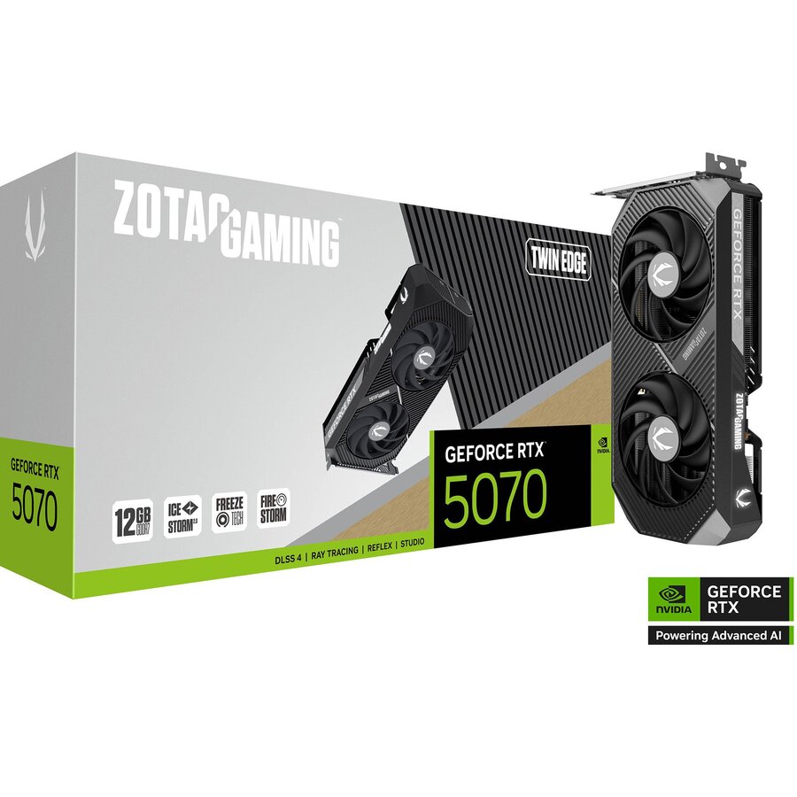 Placa Video GeForce RTX 5070 Twin Edge 12GB GDDR7 192-bit DLSS 4.0