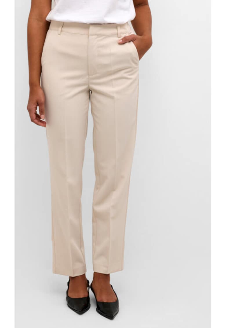 Pantaloni dama -  303582135 - Poliester/Viscoza - Bej - Bej