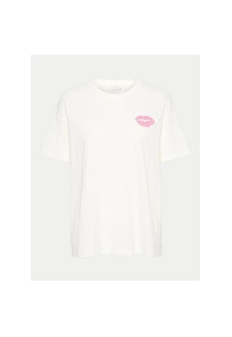 Tricou dama -  303964894 - Bumbac - Bej - Bej