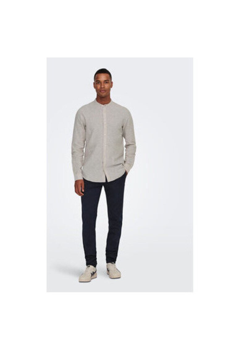 Pantaloni barbati -  302890804 - Viscoza/Poliester - Albastru - Albastru