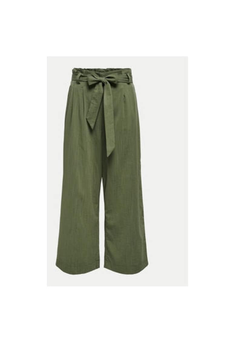 Pantaloni dama -  304790980 - Viscoza/Poliester - Verde - Verde