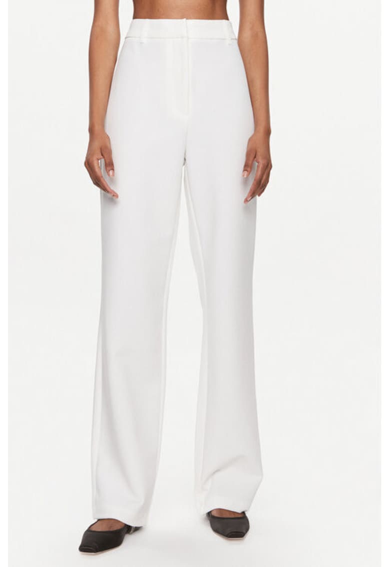 Pantaloni dama -  303452223 - Poliester reciclat/Viscoza - Alb - Alb