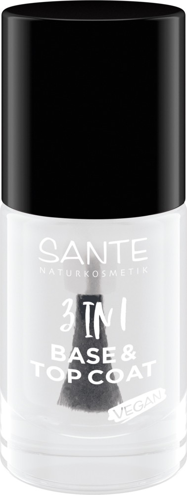 Lac de unghii 3 in 1, baza si top coat, 8ml Sante