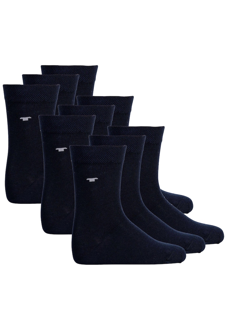 Set de sosete scurte uni - 9 perechi - Albastru