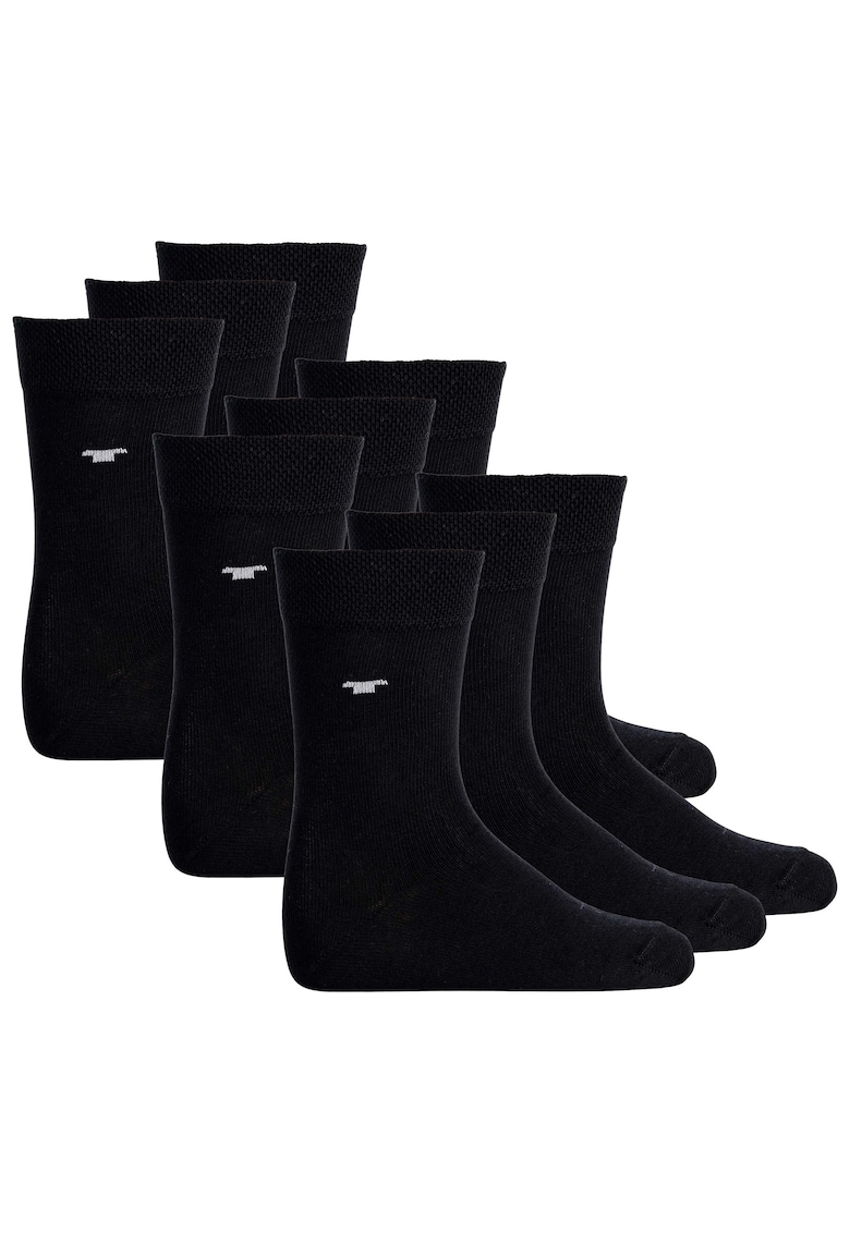 Set de sosete scurte uni - 9 perechi - Negru