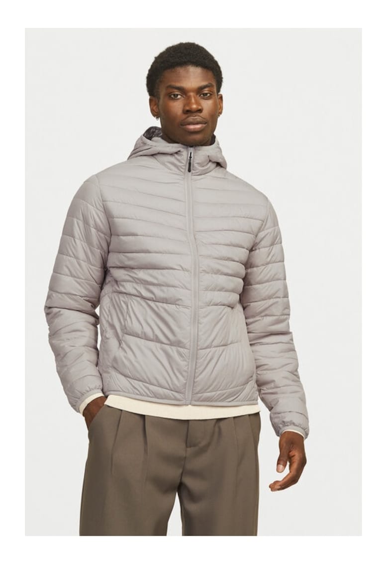 Jack&Jones Geaca din puf Estate 12256983 Gri Regular Fit - Poliester