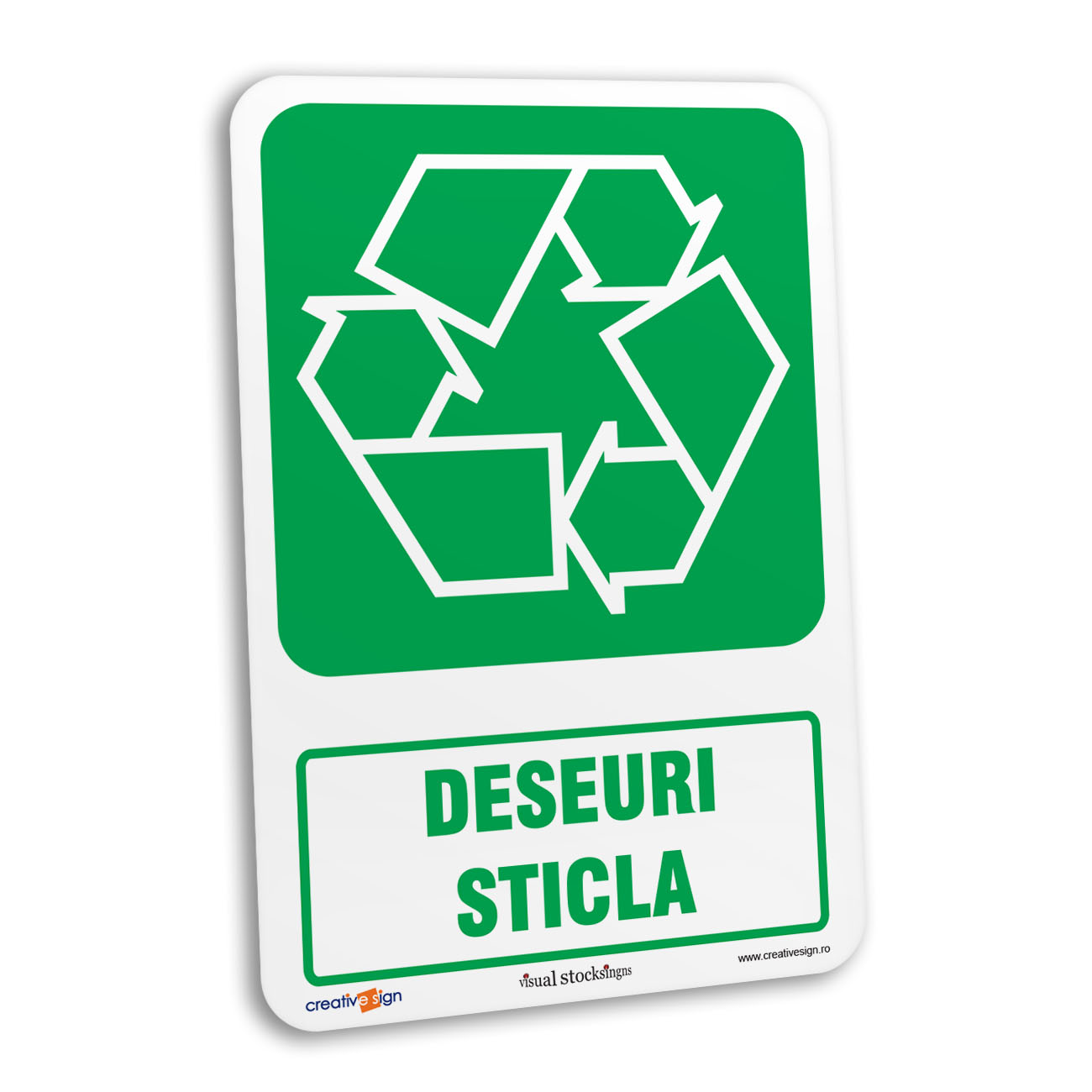 Indicator sticker autocolant, Deseuri sticla, A4, 20 x 30 cm