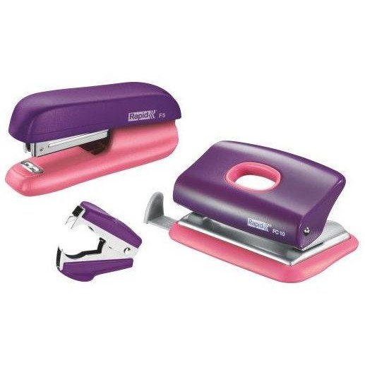Set capsator RAPID F5, 10 coli si perforator FC 10 si decapsator - mov/culoarea piersicii