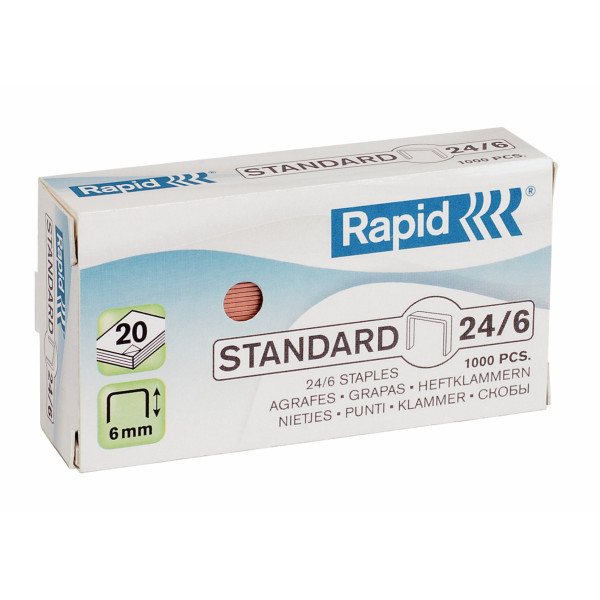 Capse 26/6, 1000 buc/cutie, RAPID Standard