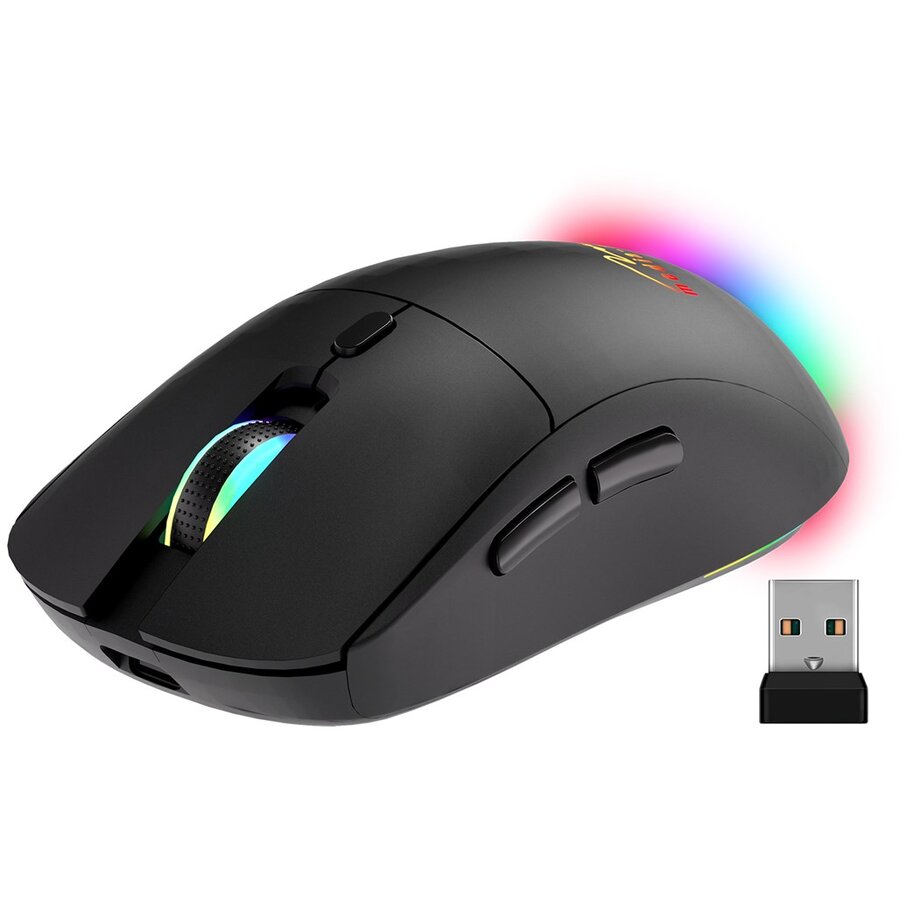 Mouse Wireless 2-in-1 (BT/RF) Silent & Recharge MT1124 Negru