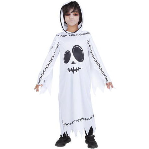 Costum de Carnaval Fantoma Prietenoasa Poliester +3ani Alb/Negru