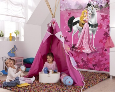 Fototapet Komar  model Disney  Sleeping Beauty  hartie  semilavabil  cod 4-495  multicolor  184 x 254 cm  4 piese