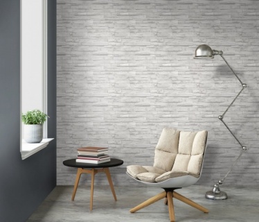 Tapet Komar  Imitations 2  model imitație lemn cu efect 3D  lavabil  gri  cod 10181-10   0.53m x 10m  50 mp/rola