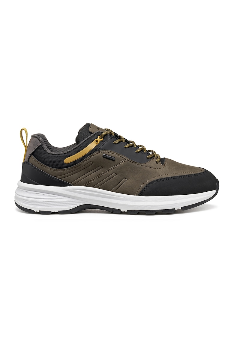 Oferte la Pantofi sport low-cut de piele ecologica - Negru/Kaki