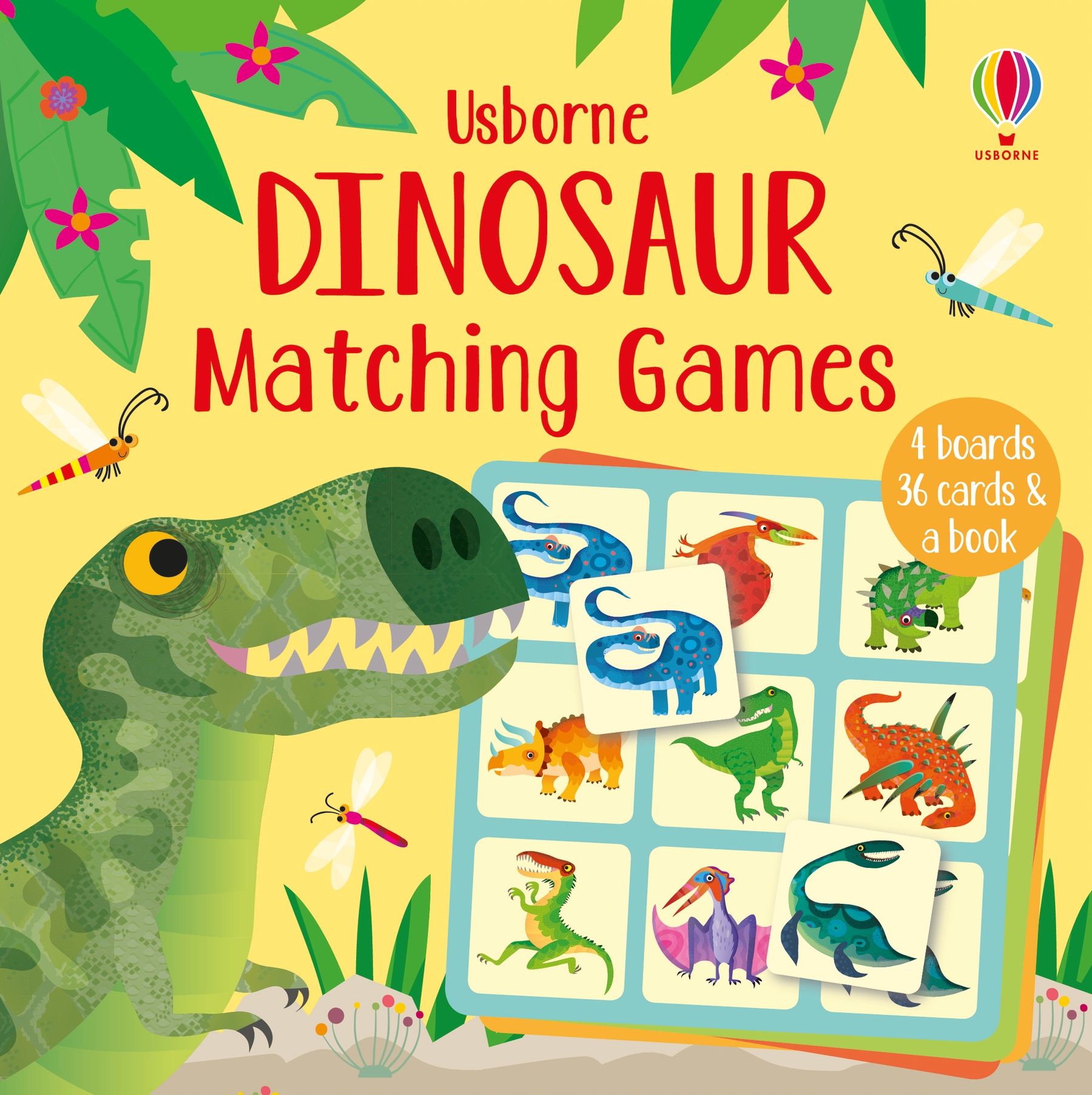 Joc educativ + Carte Dinosaur Matching Games Usborne Books