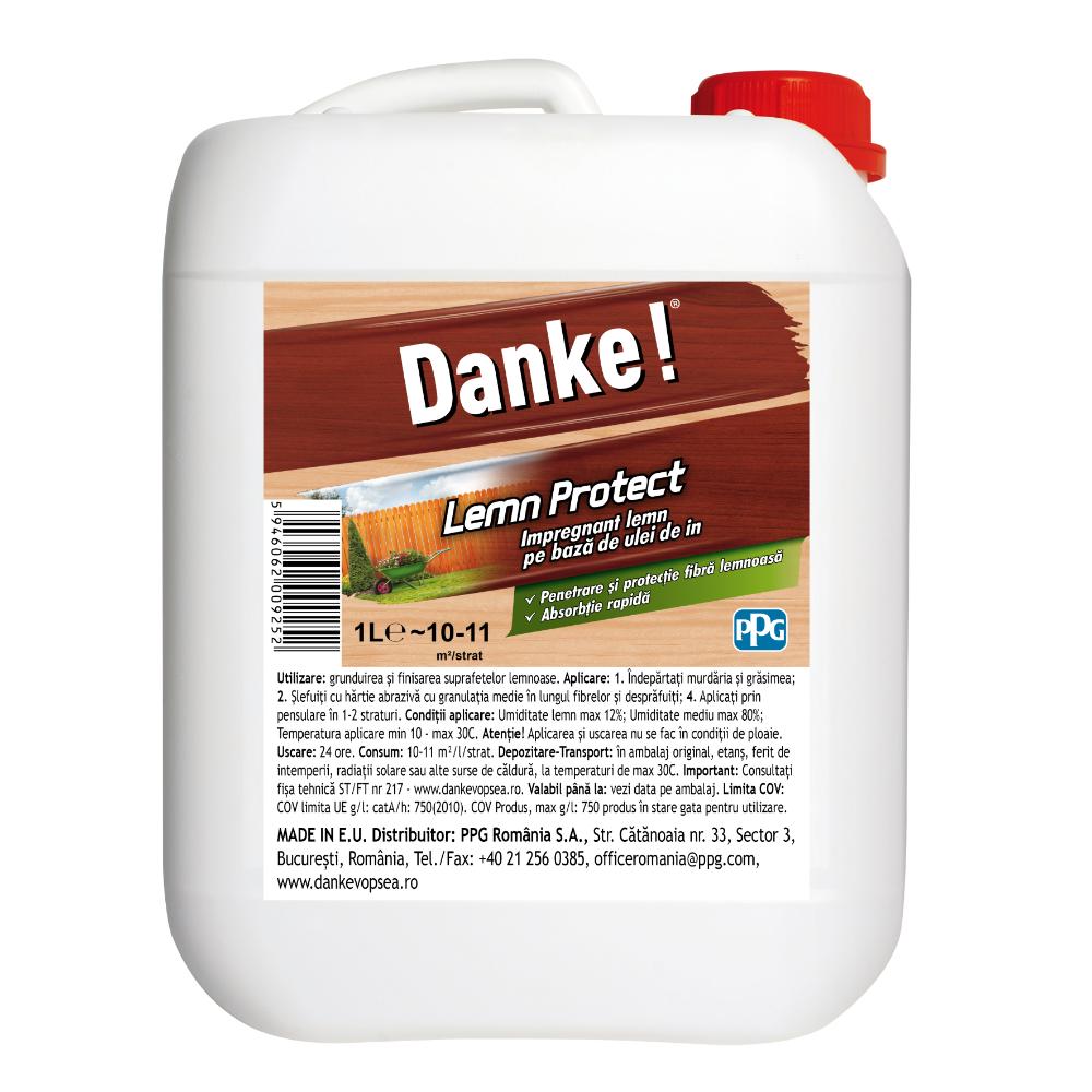 Ulei de in Danke, lemn protect, incolor, canistra 1l