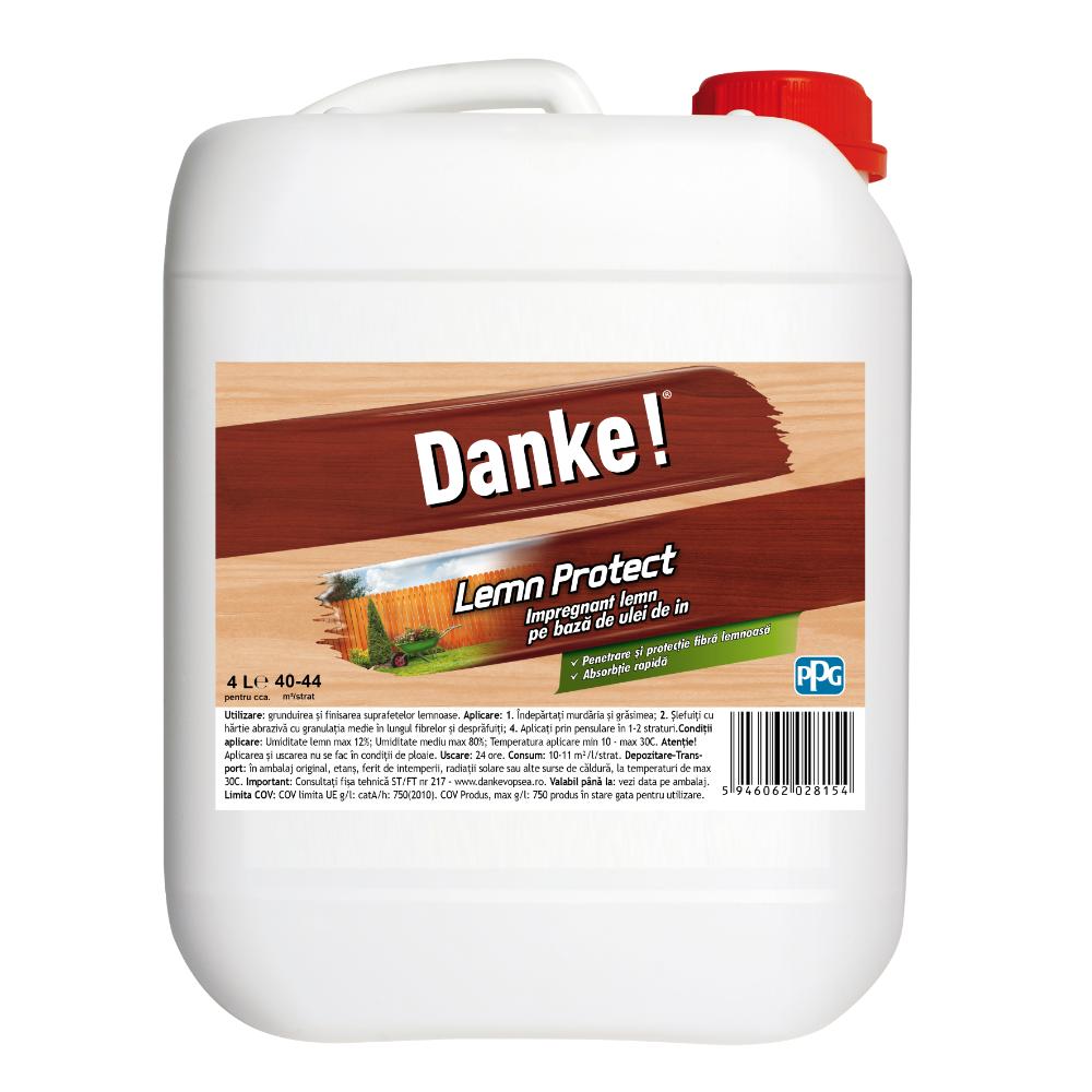 Ulei de in Danke, lemn protect, incolor, canistra 4l