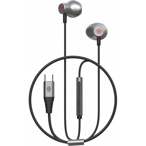 Casti Telefon MagicSound Earphones USB-C Microfon Gri