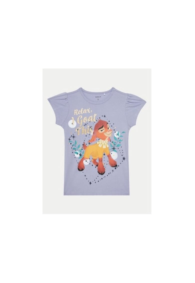 Tricou fete -  304719356 - Bumbac - Violet - Violet
