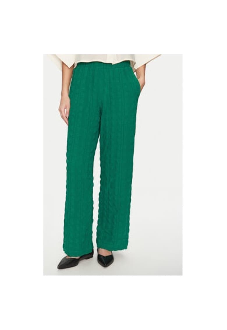 Pantaloni dama -  304951404 - Viscoza/Poliester - Verde - Verde