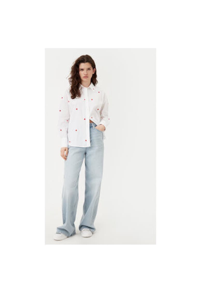 Camasa dama -  304913242 - Bumbac - Alb - Alb