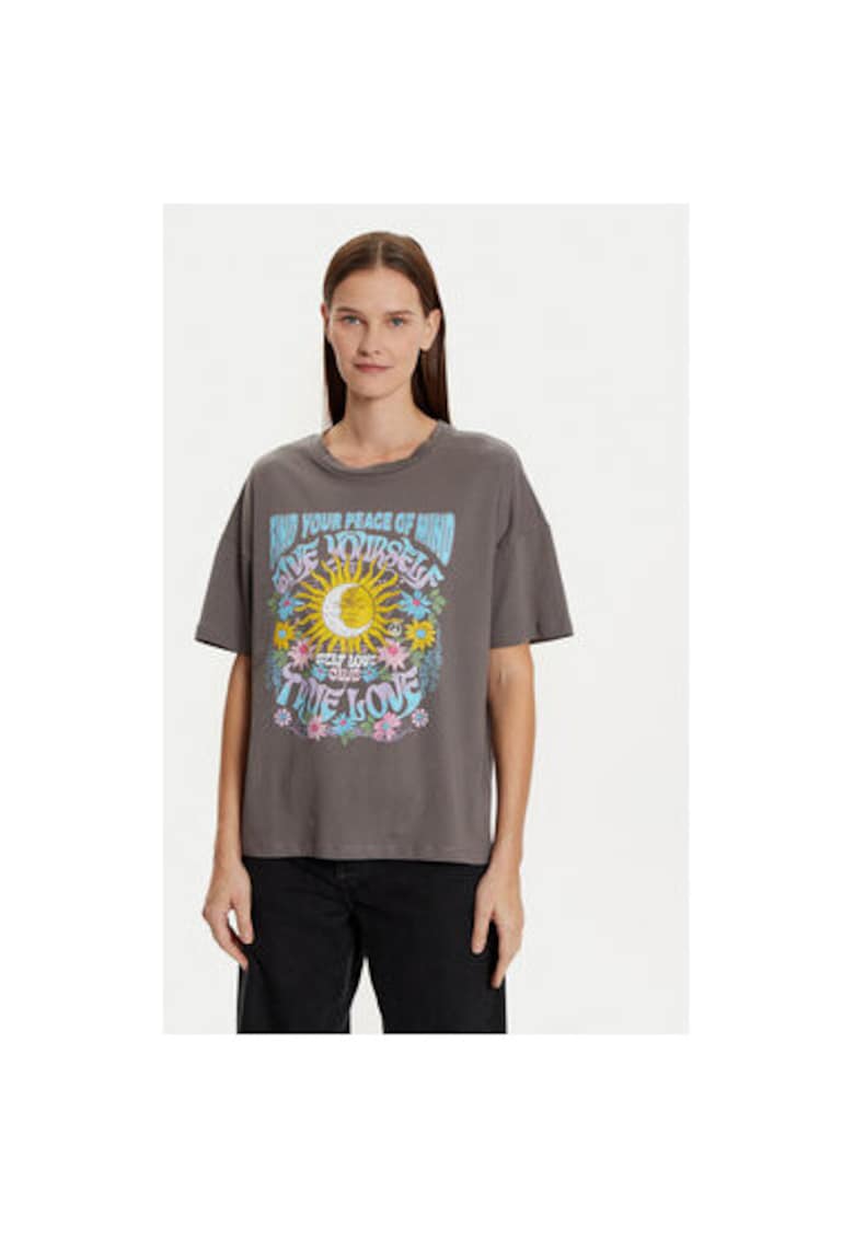 Tricou dama -  304907326 - Bumbac - Gri - Gri