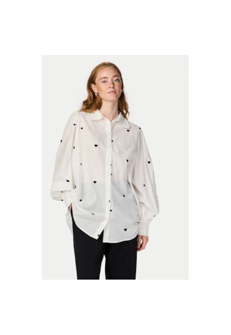 Camasa dama -  304929021 - Bumbac organic - Alb - Alb