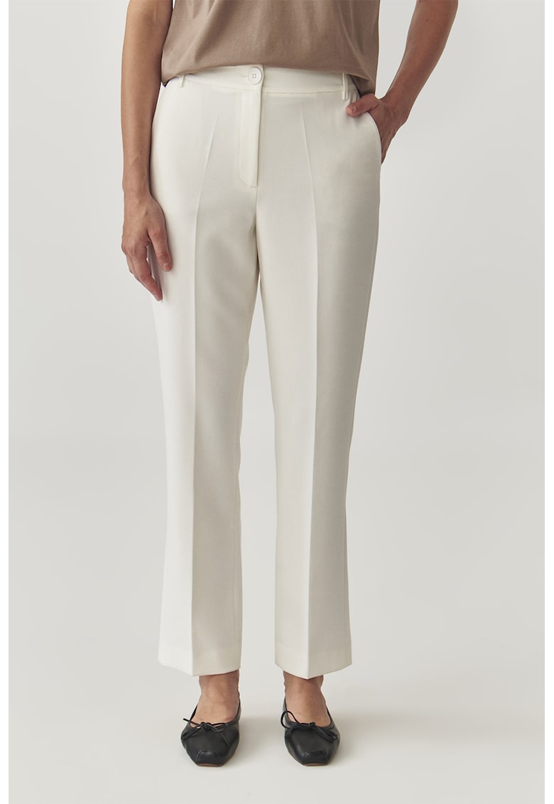 Pantaloni conici eleganti - Alb fildes