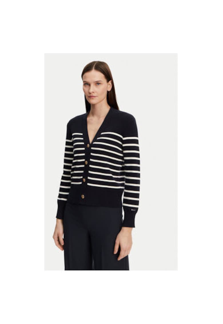 Cardigan dama -  305367280 - Bumbac organic - Albastru - Albastru